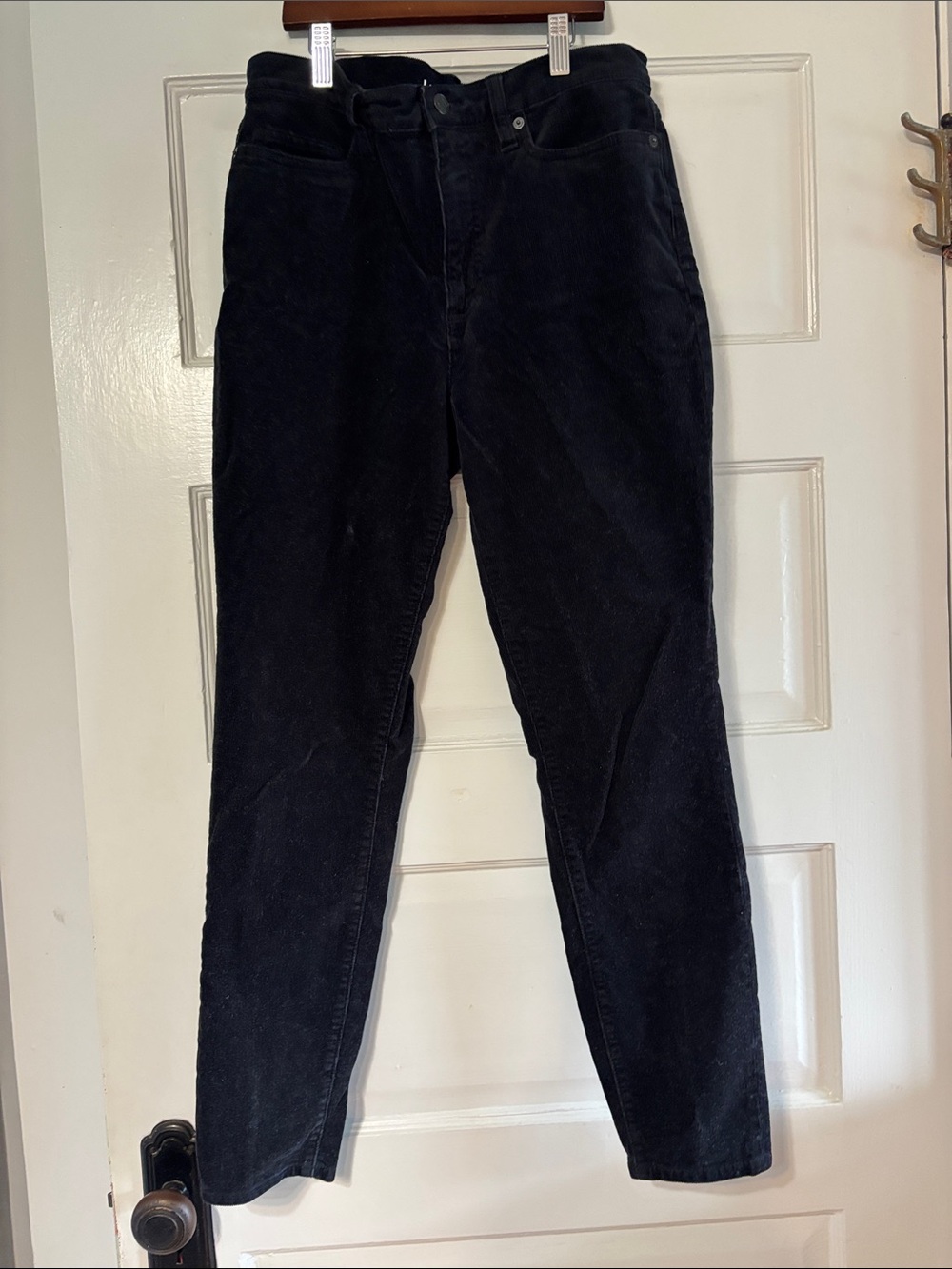 Lands' End Women's Black Slim Straight Corduroy Pants